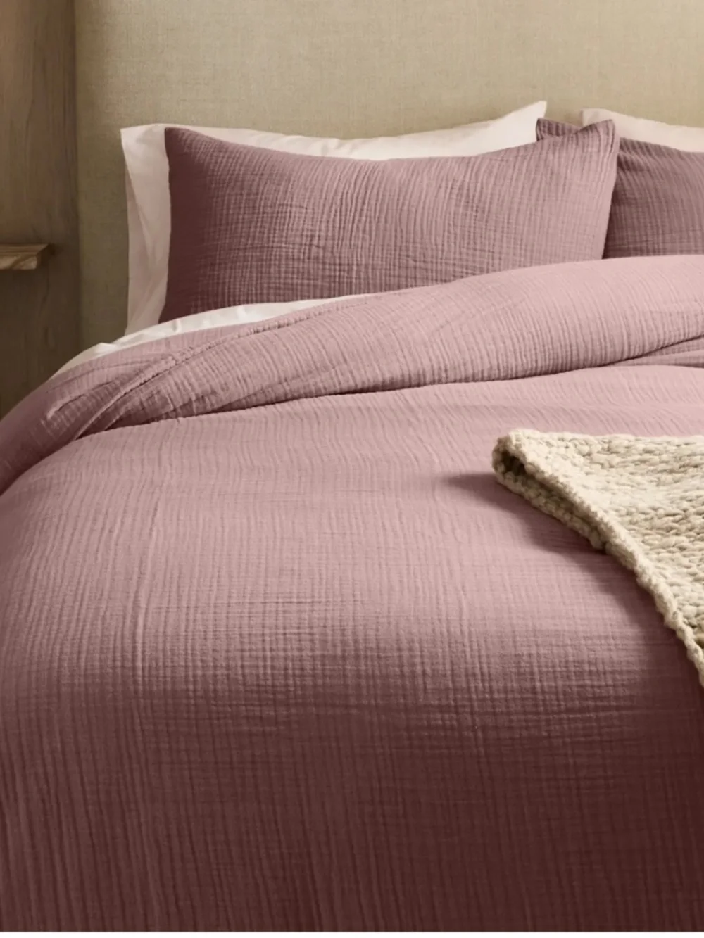 Organic Cotton Gauze Duvet Cover Fig King California King